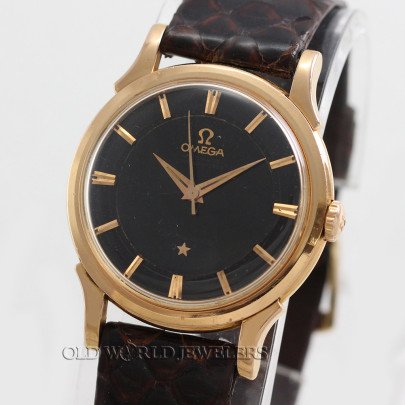 Omega Vintage Constellation 14381 18K RG Black Dial